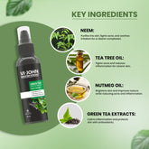 VI-JOHN Master Stroke Green Tea with Tea Tree Fights Acne & Pimple, Skin Brightening Face Wash  (100 ml) - Vijohnkart.com